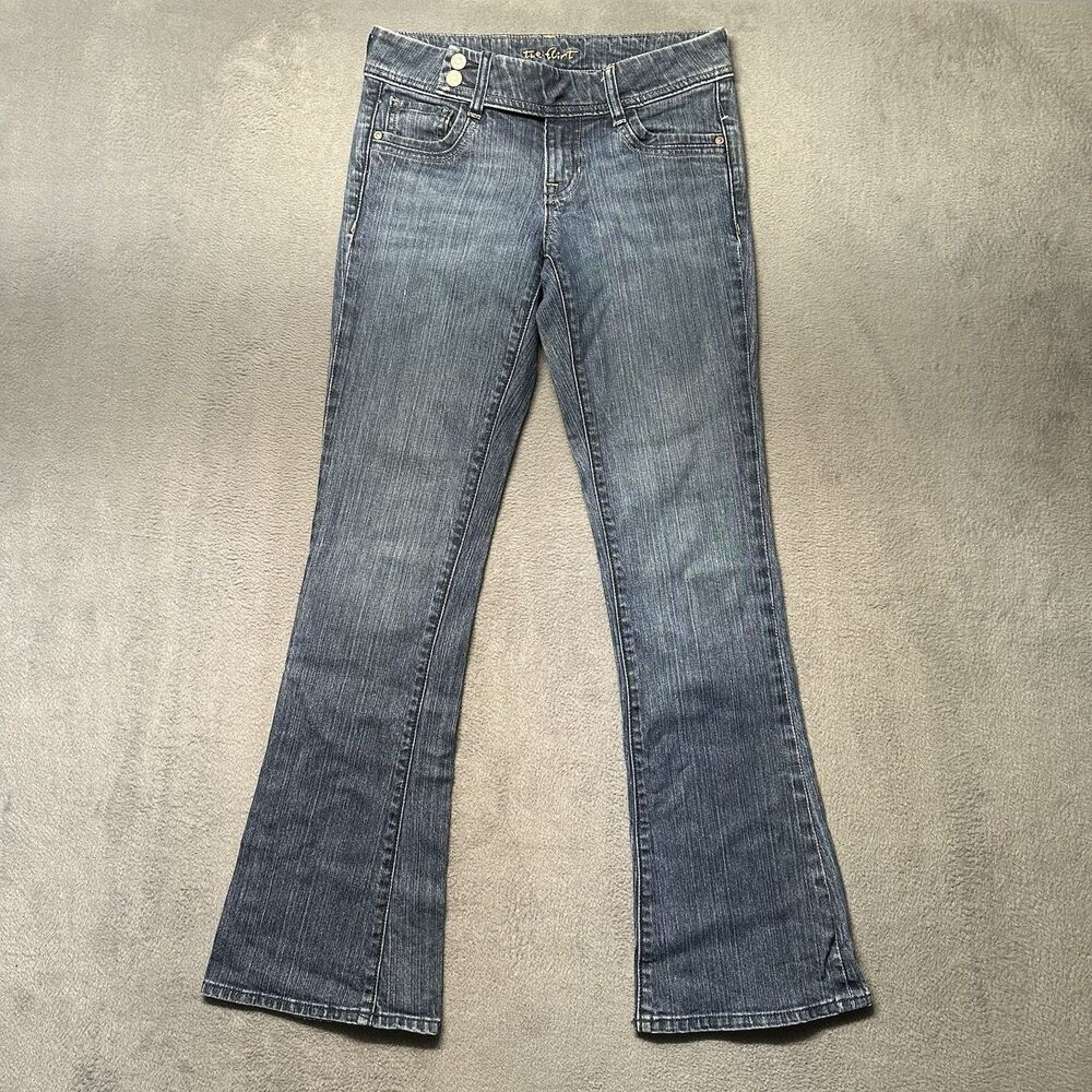 Old Navy The Flirt Womens 2 Mid Rise Western Flare Denim Blue Jeans Y2K EUC